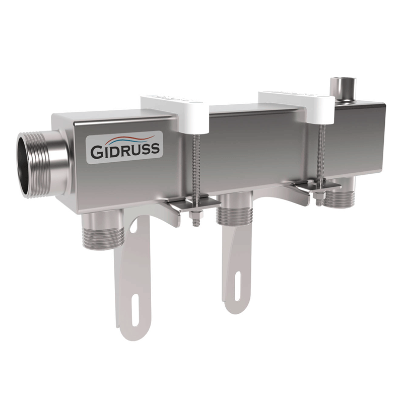 Коллектор распределительный нержавеющий Gidruss DMSS-32-25х3 1 1/4" 3 контура