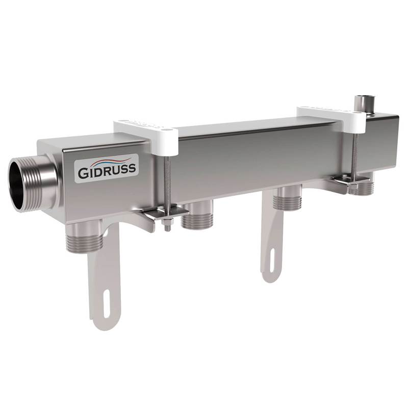 Коллектор распределительный нержавеющий Gidruss DMSS-32-25х4 1 1/4" 4 контура