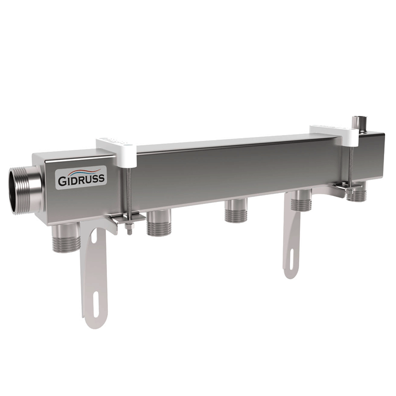 Коллектор распределительный нержавеющий Gidruss DMSS-32-25х5 1 1/4" 5 контуров