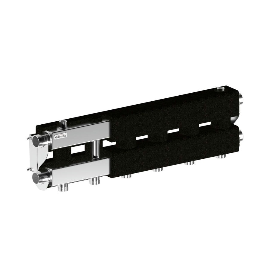 Коллектор нержавеющий модульный Gidruss MKSS-100-3 до 100 кВт 1 1/4" 4 контура