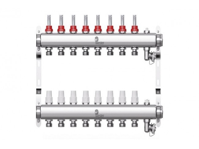 Коллектор с расходомерами Wester W902 1"x3/4" 8 контуров