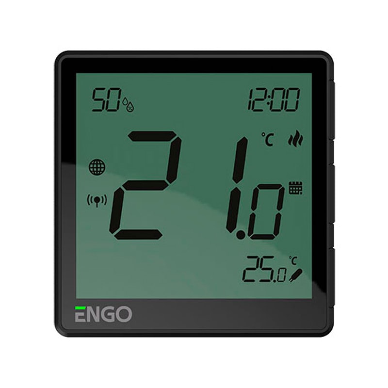 Универсальный терморегулятор ENGO с модулем Zigbee с датчиком влажности 220В черный