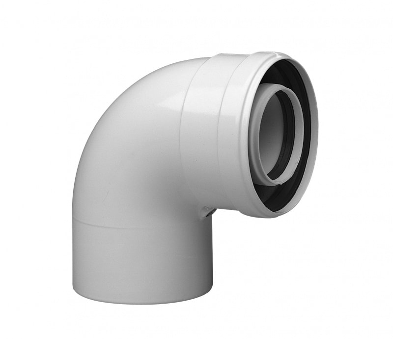 Коаксиальный отвод Baxi полипропиленовый 87 , диам. 110/160 мм, HT арт. KUG71413361-