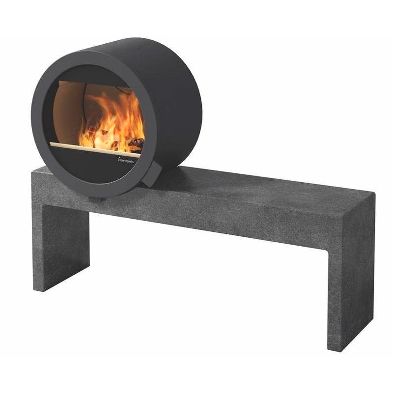 Печь-камин Nordpeis Me Bench без боковых стёкол