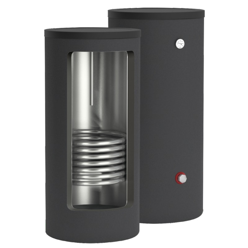 Бойлер косвенного нагрева Essan Core Black EBFN 210 с 1 теплообменником AISI 304