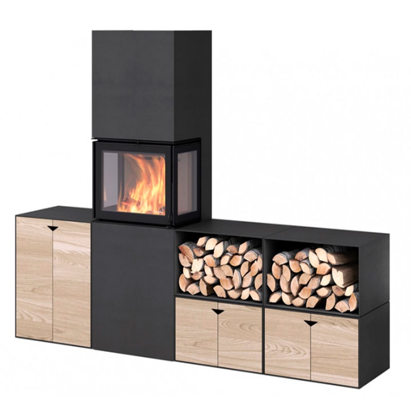 Печь-камин Nordpeis Box Black топка N-20U