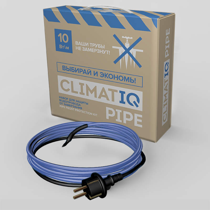 Комплект для обогрева труб CLIMATIQ IQ PIPE 9 метров
