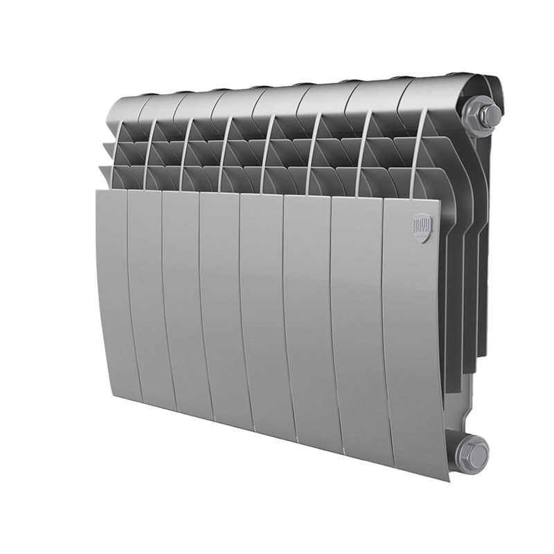 Биметаллический радиатор Royal Thermo BiLiner 350 Silver Satin (8 секций)