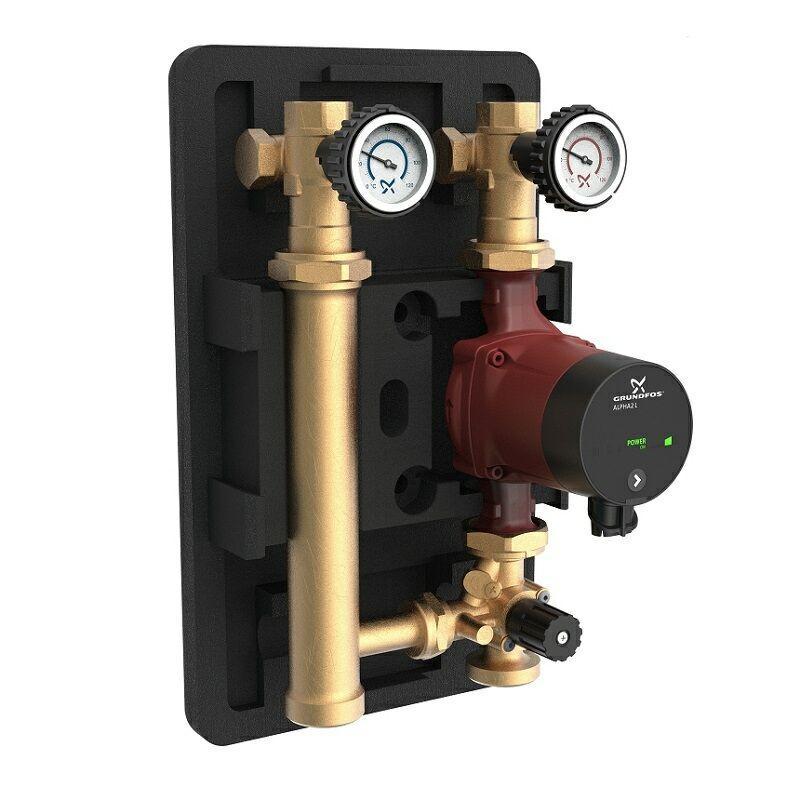 Насосная группа с 3-х ходовым смесителем Grundfos HEATMIX M25 ALPHA2L 60