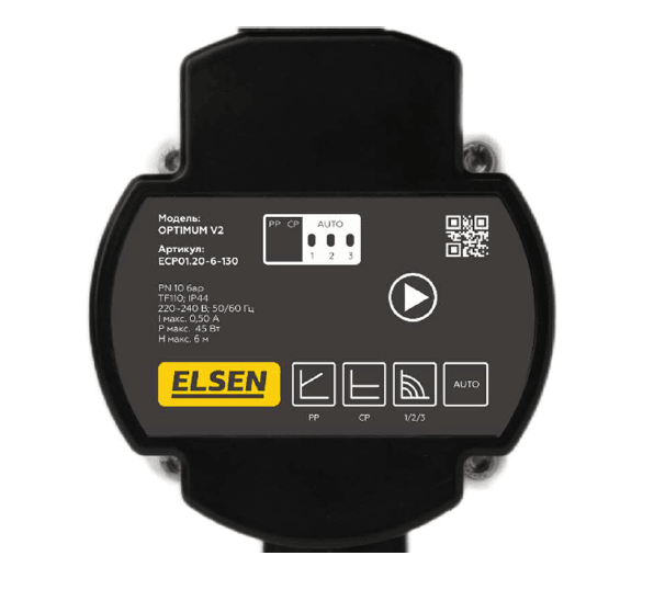 Циркуляционный насос с частотным регулированием ELSEN Optimum V2 DN32,180mm