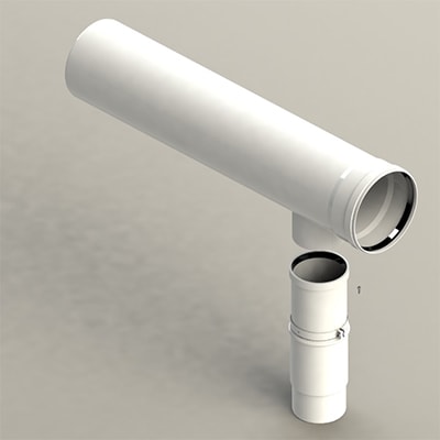 Коллектор дымовых газов Groppalli 125/80 для конденсационных котлов Time Power 50K-70K до 160 кВт