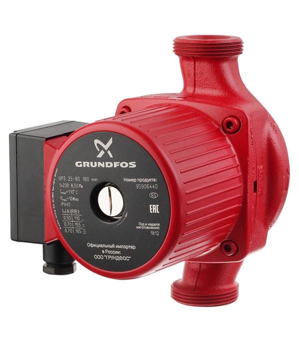 Циркуляционный насос Grundfos UPS 25 80 180