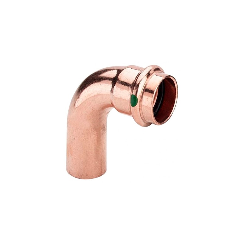 Отвод медный Viega Profipress Н-В c SC-Contur 54x90° (арт.291716)