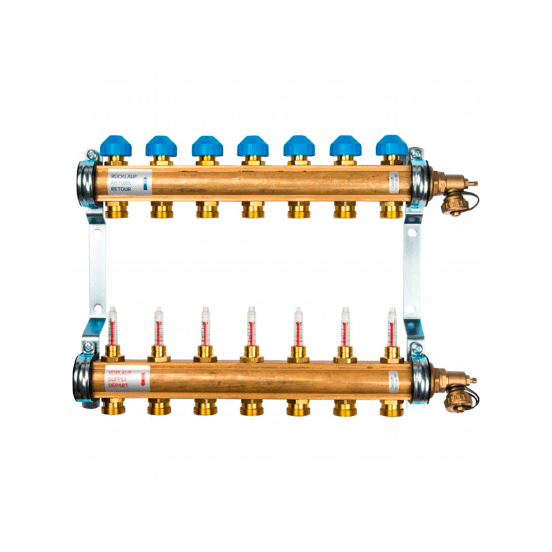 Коллектор Watts HKV/T 5 контуров 1x3/4" евроконус с расходомерами