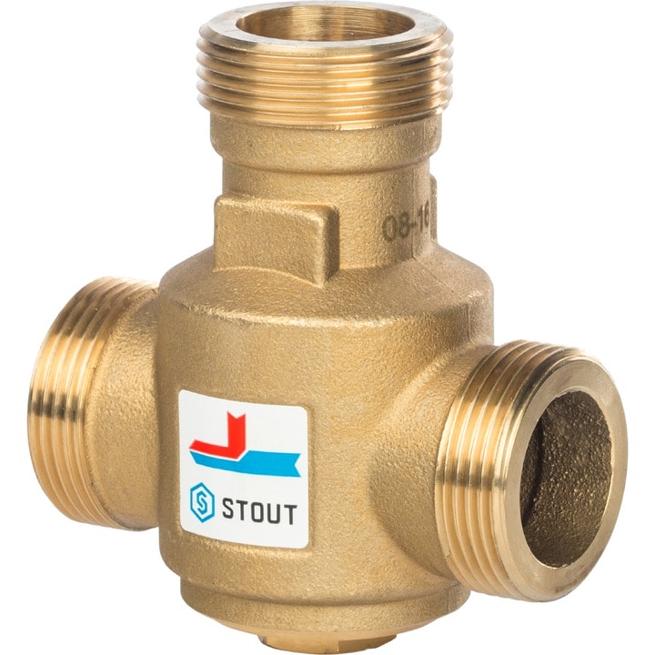 Клапан термостатический для твердотопливных котлов НР 1 1/4" 60 °C Stout SVM-0030-325506