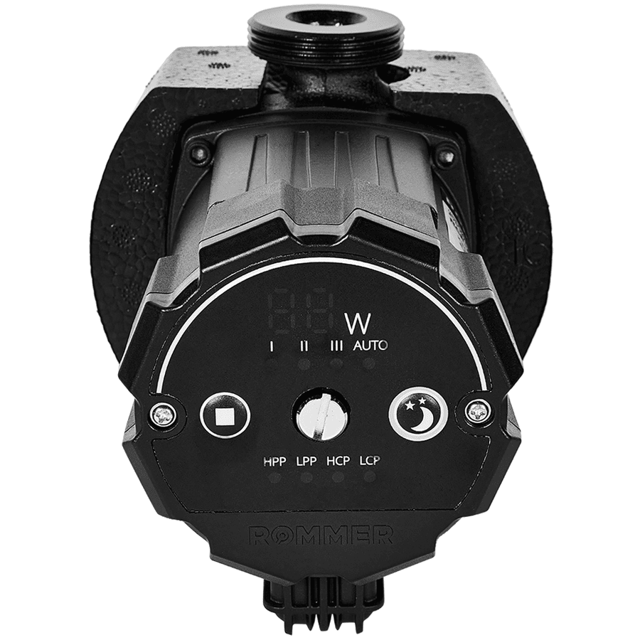 Частотный циркуляционный насос ROMMER PROFI EVO 25/40-180 с гайками и теплоизоляцией