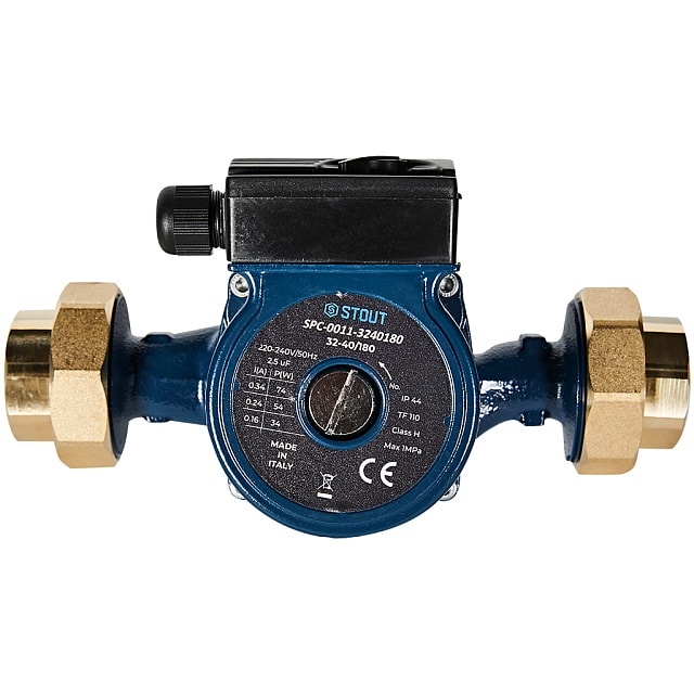 Циркуляционный насос Stout 32-60/180 с латунными гайками G2 x Rp 1 1/4