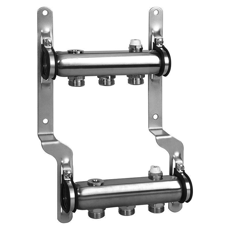Коллектор из нержавеющей стали универсальный на 3 выхода Meibes