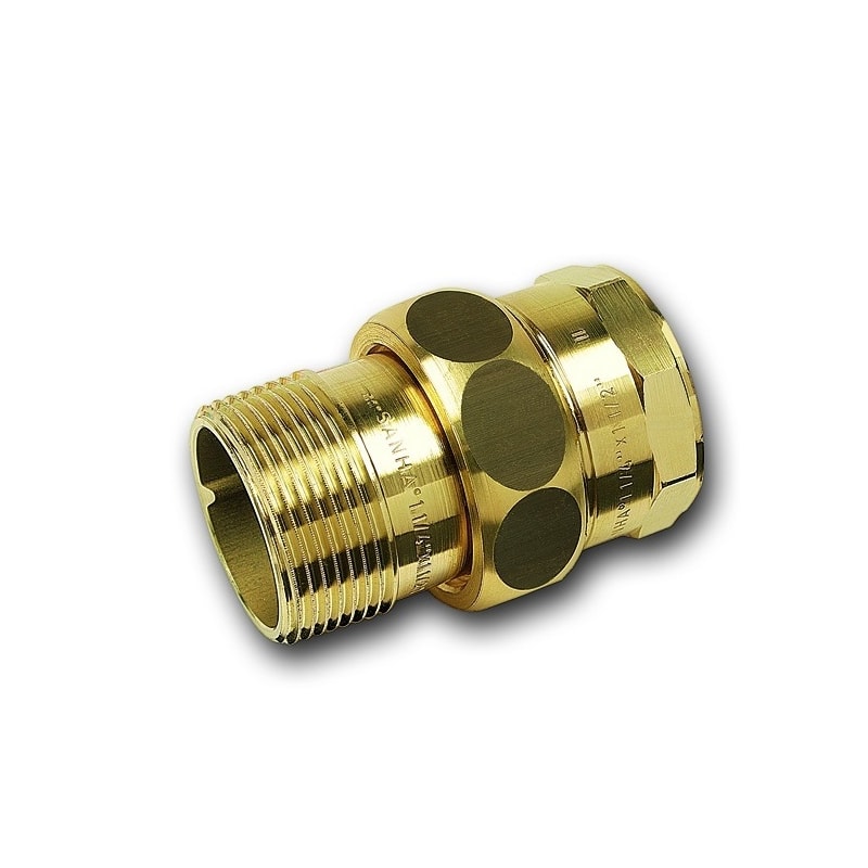 Сгон бронзовый Sanha Purafit 2" с ВР/НР резьбой, 3331 арт.133312 с плоским уплотнением