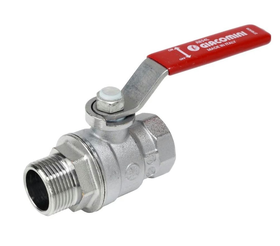Кран шаровой Giacomini R854L 2" ВН НР ручка-рычаг R854LX028