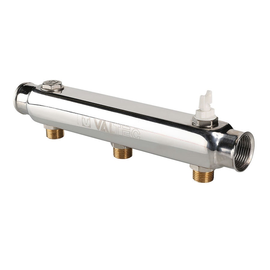 Коллектор Valtec нержавеющий 1 1/2"х3/4" 3 выхода арт.VTc.510.SS.080503