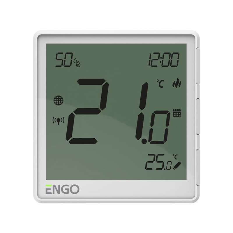 Беспроводной терморегулятор ENGO с модулем Zigbee с датчиком влажности белый